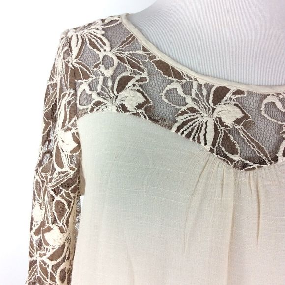 Anthropologie a’reve Lace Gauze Boho Blouse Size S - Picture 4 of 8